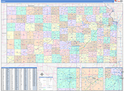 Kansas  Map Color Cast Style