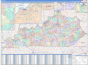 Kentucky  Map Color Cast Style