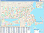 Massachusetts  Map Color Cast Style