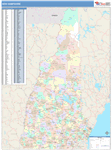 New Hampshire  Map Color Cast Style