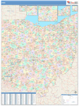 Ohio  Map Color Cast Style