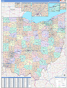 Ohio  Map Color Cast Style