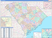 South Carolina  Map Color Cast Style