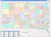 South Dakota  Map Color Cast Style