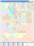 Utah  Map Color Cast Style