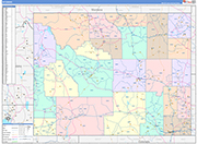 Wyoming  Map Color Cast Style