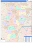 Arkansas Eastern State Sectional Map Color Cast Style