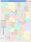 Oklahoma Eastern State Sectional Map Color Cast Style