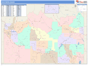 Idaho Southern State Sectional Map Color Cast Style
