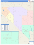 Nevada Southern State Sectional Map Color Cast Style