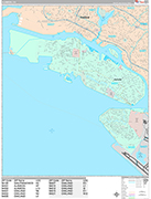 Alameda  Wall Map Premium Style