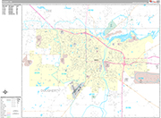 Albany Wall Map Premium Style