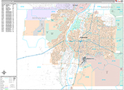 Albuquerque  Wall Map Premium Style
