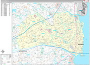 Alexandria Wall Map Premium Style