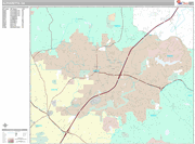 Alpharetta Wall Map Premium Style