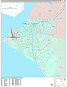 Anchorage  Wall Map Premium Style