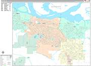 Antioch  Wall Map Premium Style