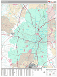 Atlanta Wall Map Premium Style