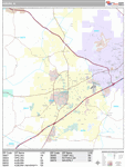 Auburn  Wall Map Premium Style