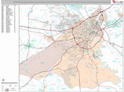 Augusta Wall Map Premium Style