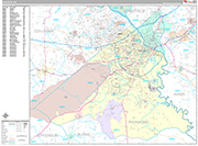 Augusta Wall Map Premium Style
