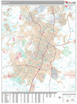 Austin Wall Map Premium Style