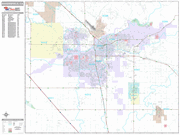 Bakersfield Wall Map Premium Style