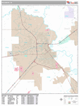 Beaumont Wall Map Premium Style