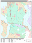 Bellevue Wall Map Premium Style