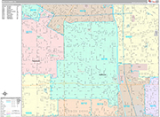 Bellflower Wall Map Premium Style