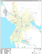 Bellingham Wall Map Premium Style