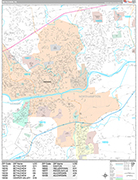 Bethlehem  Wall Map Premium Style