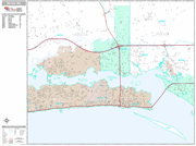 Biloxi Wall Map Premium Style