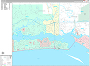 Biloxi Wall Map Premium Style