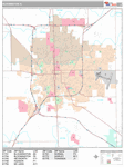 Bloomington Wall Map Premium Style