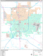 Bloomington  Wall Map Premium Style