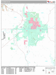 Bloomington Wall Map Premium Style