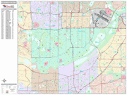Bloomington  Wall Map Premium Style