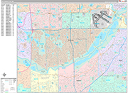 Bloomington  Wall Map Premium Style