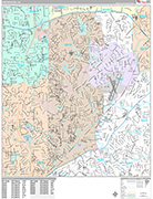 Brookhaven Wall Map Premium Style