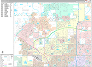 Broomfield  Wall Map Premium Style