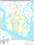 Brunswick Wall Map Premium Style