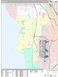 Burien Wall Map Premium Style