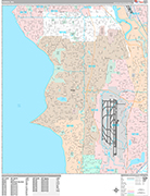 Burien Wall Map Premium Style