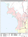Burlington  Wall Map Premium Style