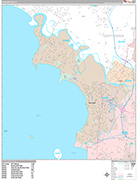 Burlington  Wall Map Premium Style