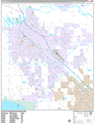 Caldwell Wall Map Premium Style