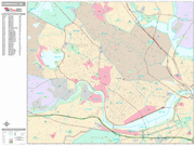 Cambridge Wall Map Premium Style
