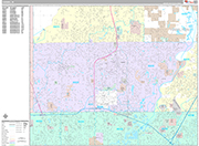 Carmel  Wall Map Premium Style