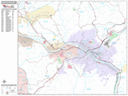 Charleston Wall Map Premium Style